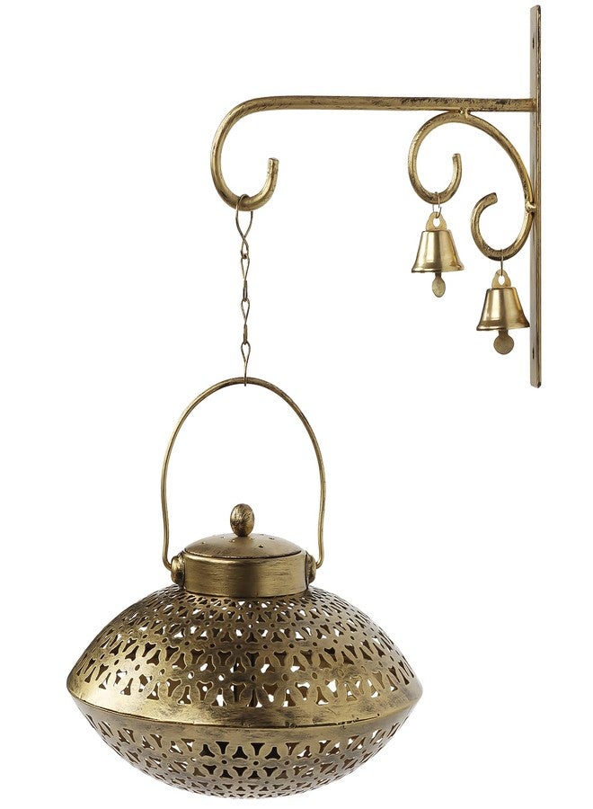 Lotoo Hanging Incense Burner, Cone Incense Holder with Brass Bells, Vintage Antique Home Room Wall Decor for House Warming Spiritual Reiki Yoga Meditation Gifts for Women Men - Image 1